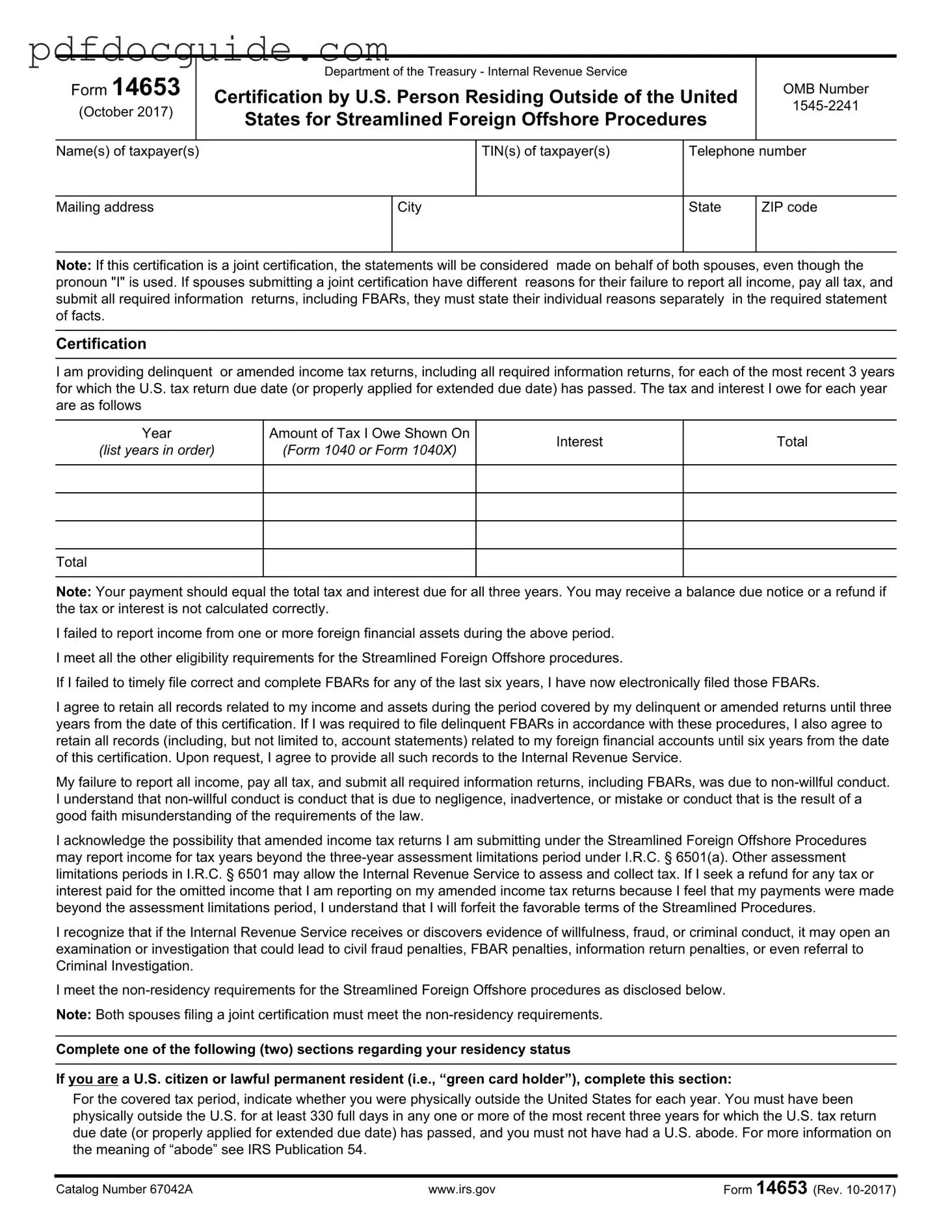 14653 Form