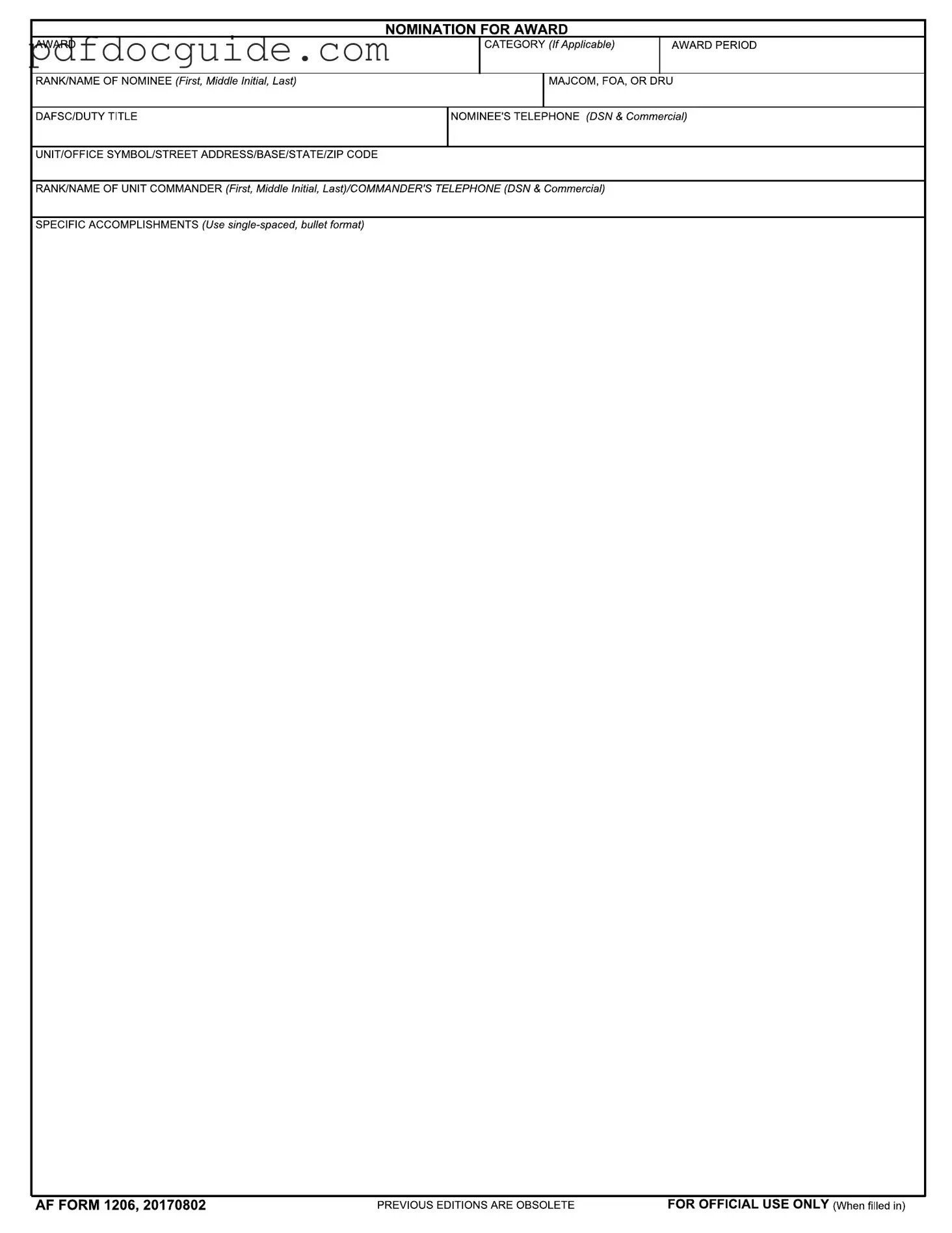 Af 1206 Form