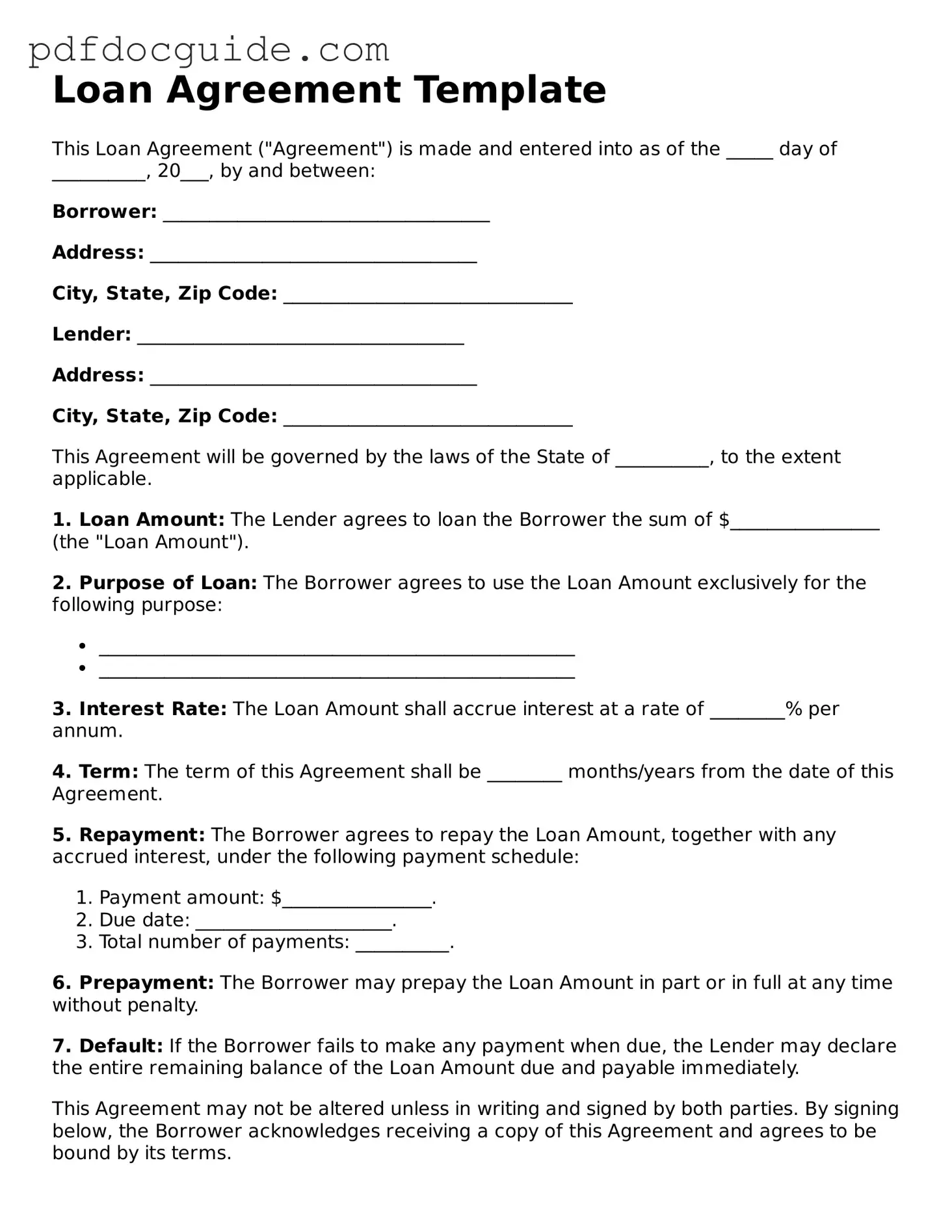 Attorney-Verified Loan Agreement Template