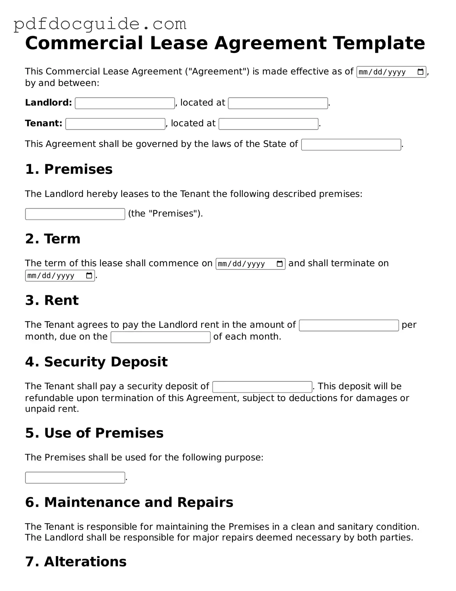 Attorney-Verified Commercial Lease Agreement Template