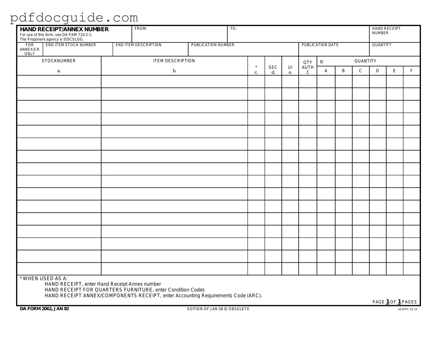Da Form
