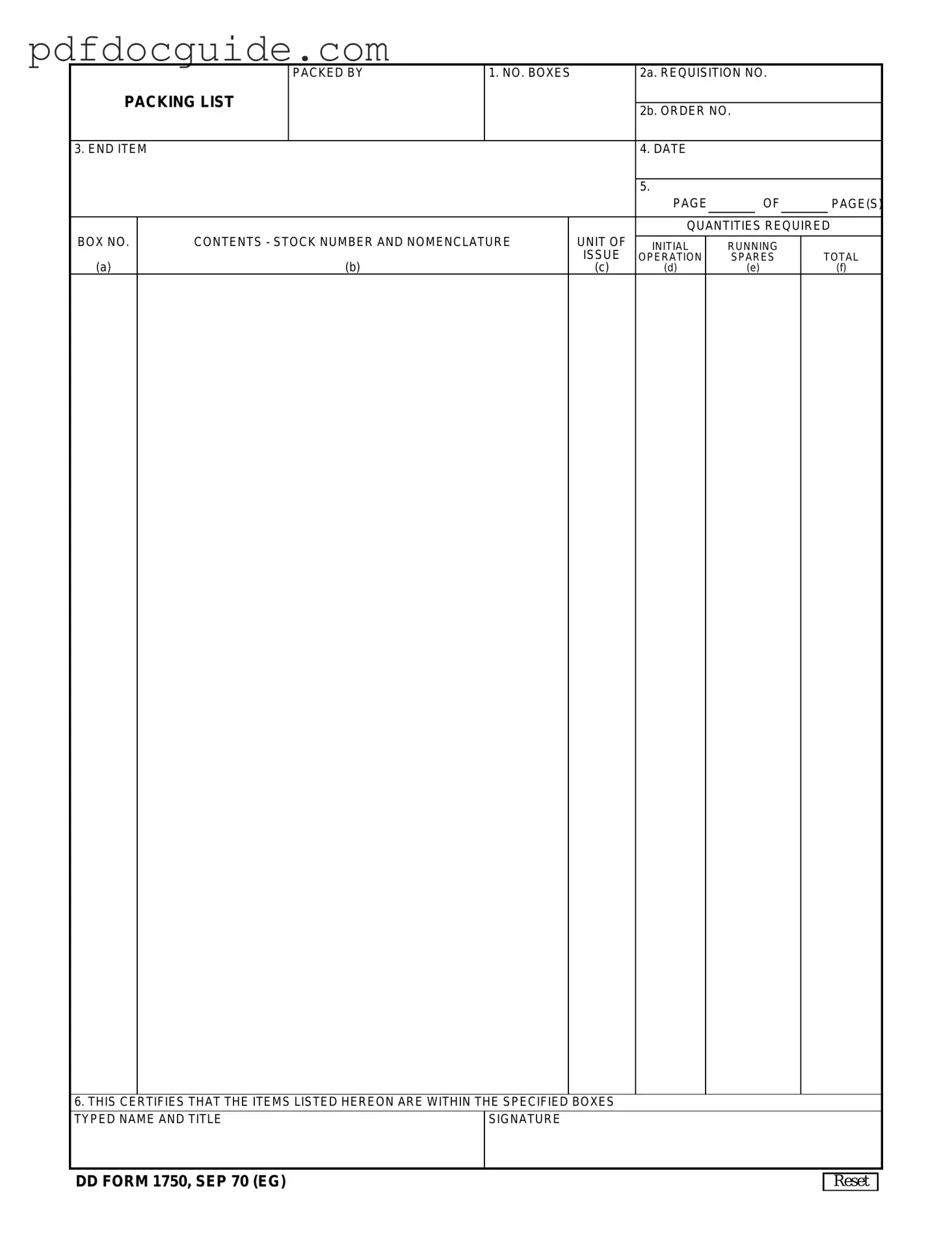 Dd 1750 Form