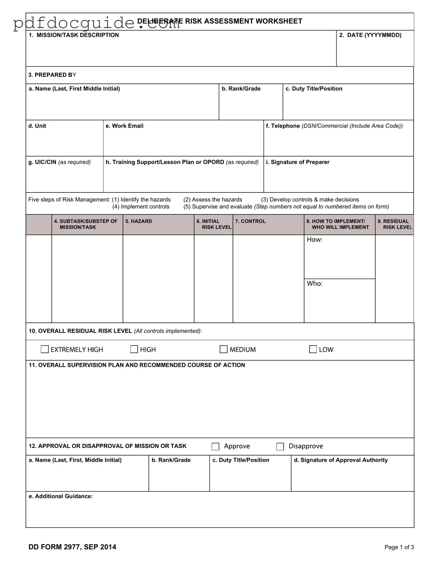 Dd 2977 Form