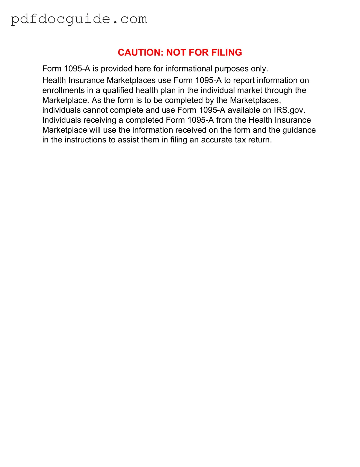 IRS 1095-A Form