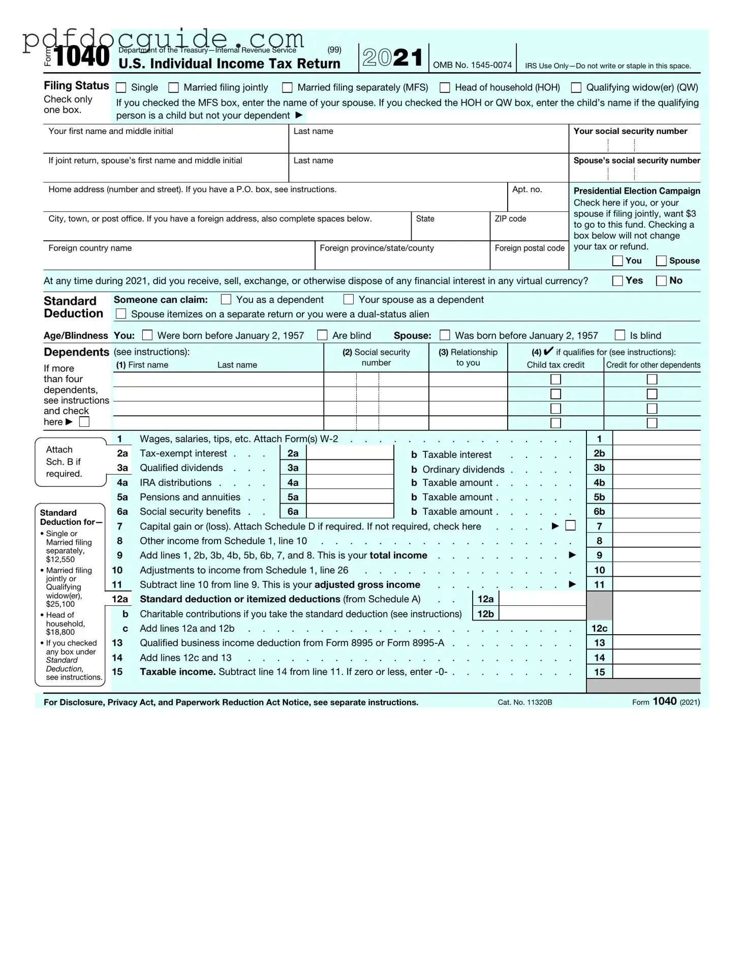 IRS 1040 Form