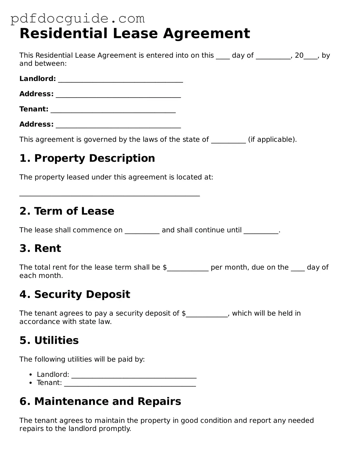 Attorney-Verified Lease Agreement Template