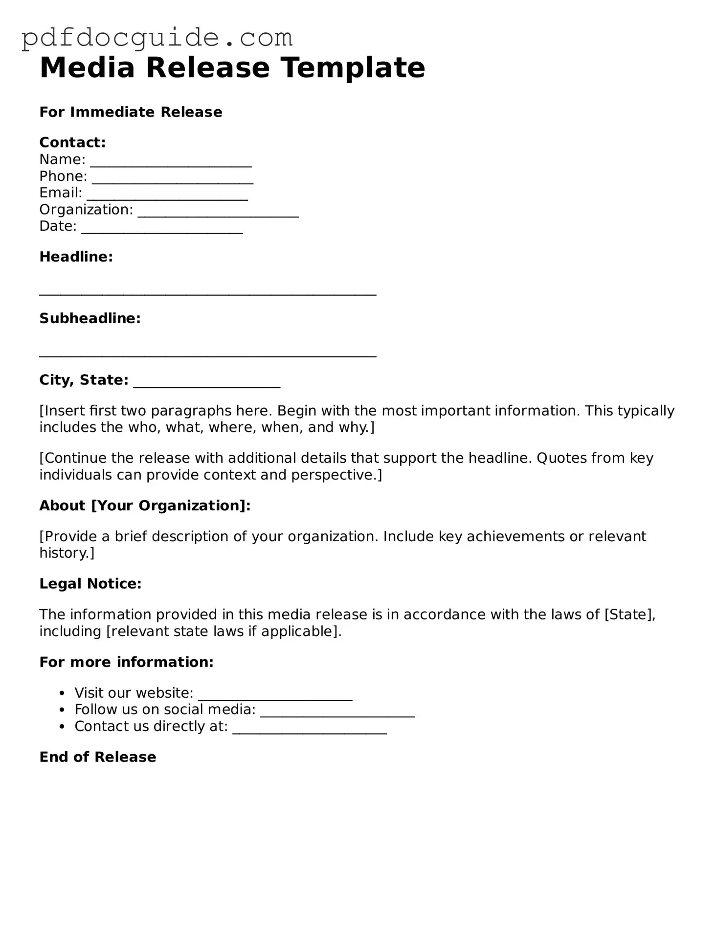 Attorney-Verified Media Release Template