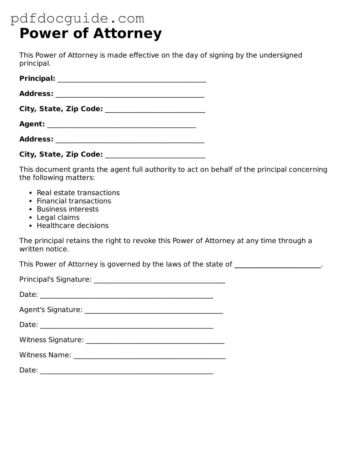 Attorney-Verified Power of Attorney Template