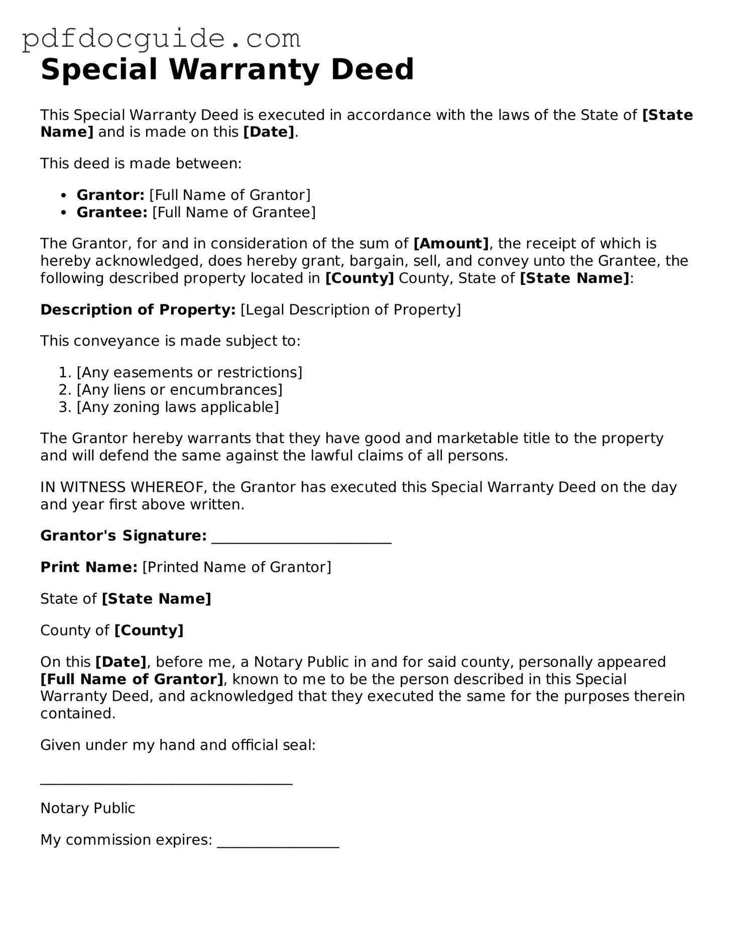Attorney-Verified Deed Template
