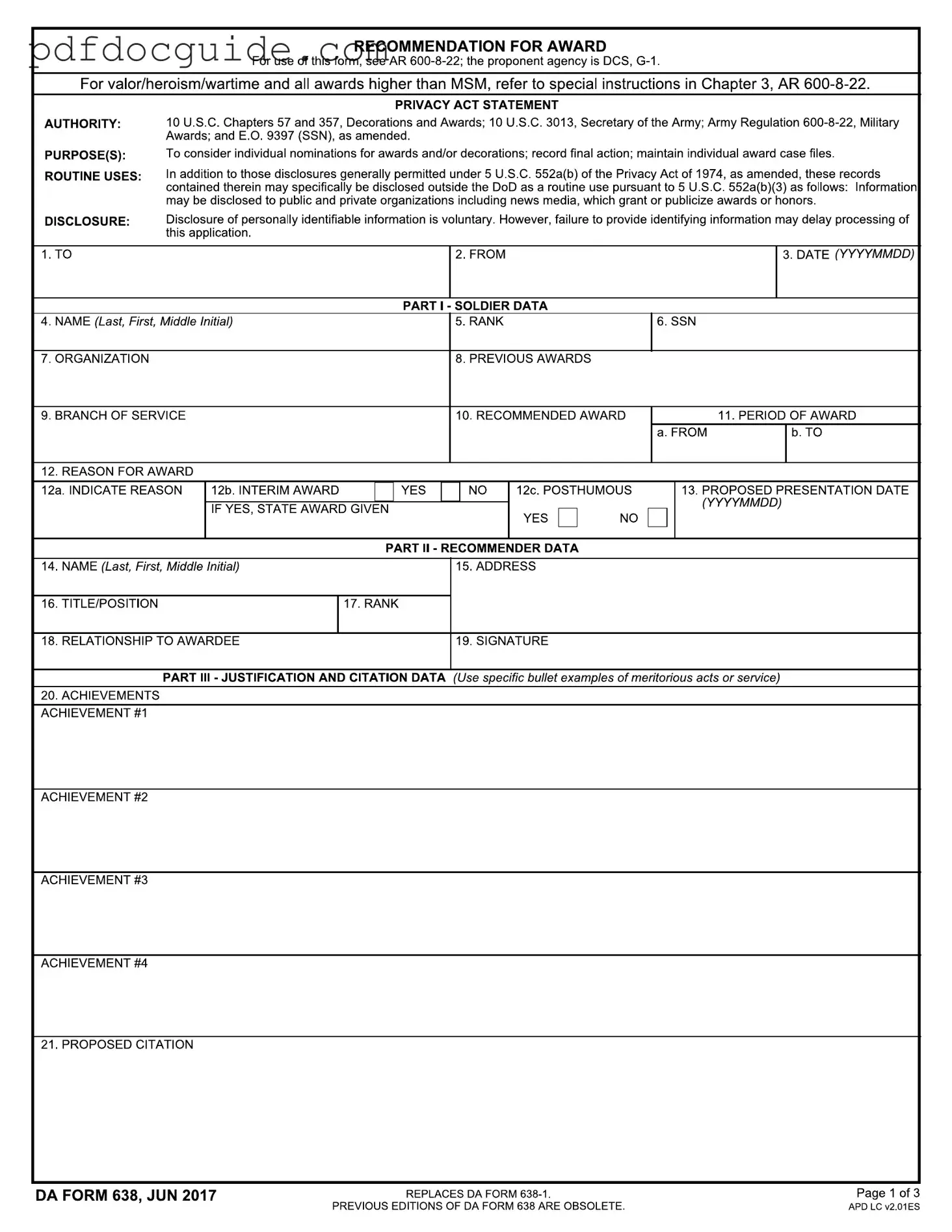 Da 638 Form