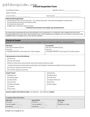 4 Point Inspection Form