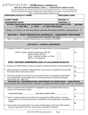 508 From Nc Dwi Services Form