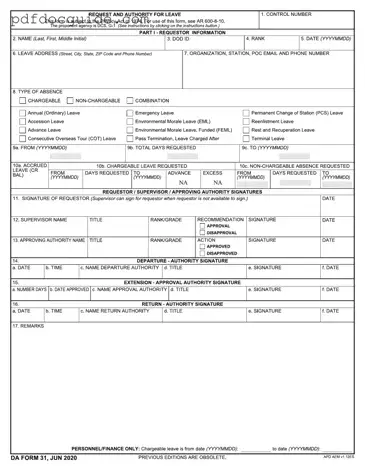 Da 31 Form