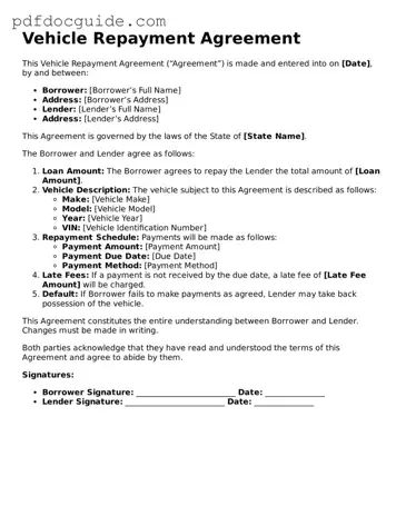 Attorney-Verified Vehicle Repayment Agreement Template