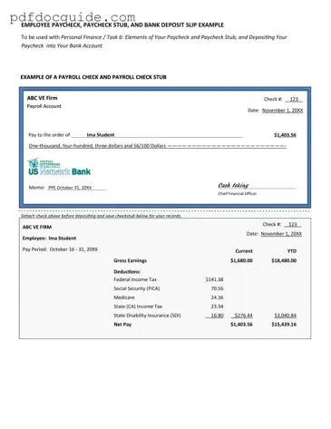 Payroll Check Form