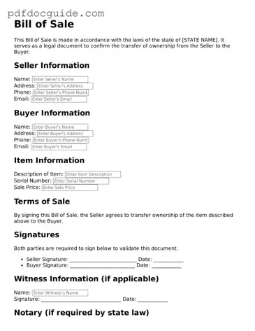 Attorney-Verified Bill of Sale Template