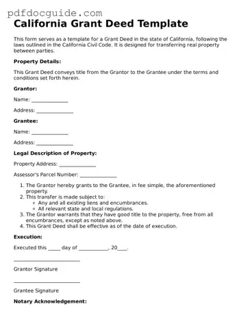 Valid  Deed Document for California