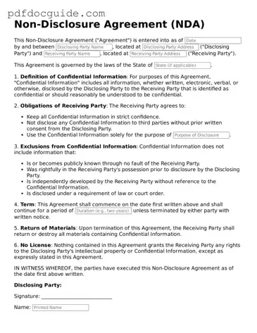 Attorney-Verified Non-disclosure Agreement Template