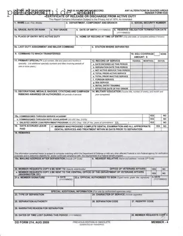Dd 214 Form