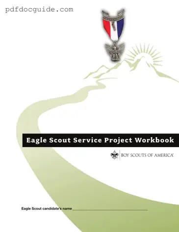 Eagle Scout Project Workbook Form