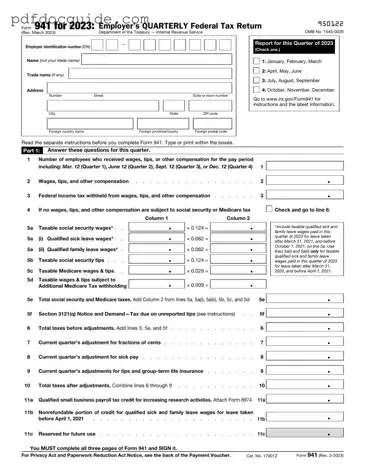 IRS 941 Form