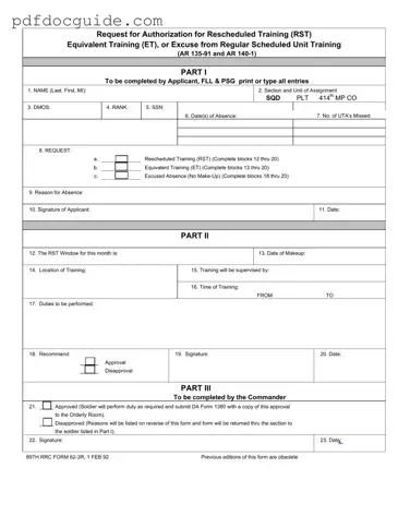 Rst Army Form