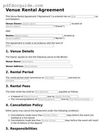 Attorney-Verified Venue Rental Agreement Template