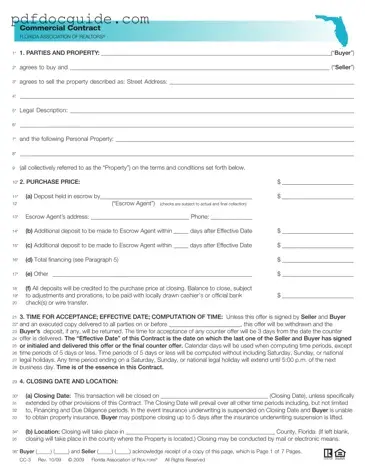 Florida Commercial Contract Form