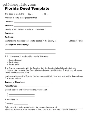 Valid  Deed Document for Florida