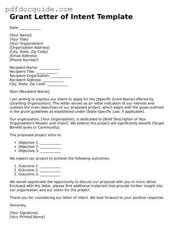 Attorney-Verified Grant Letter of Intent Template