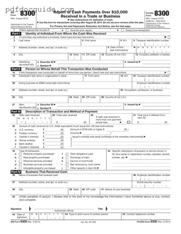 IRS 8300 Form