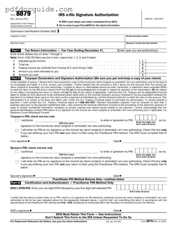 IRS 8879 Form