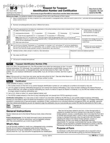 IRS W-9 Form