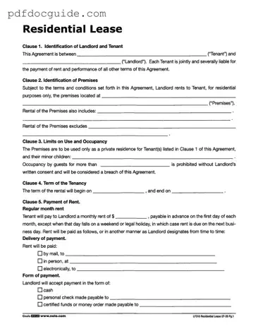 Lf310 Residential Lease Form