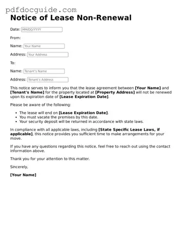 Attorney-Verified Notice of Lease Non-Renewal Template