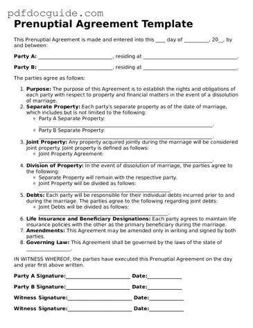 Attorney-Verified Prenuptial Agreement Template