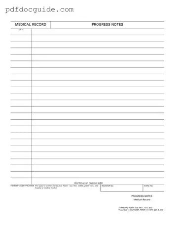 Progress Notes Form