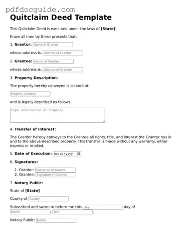 Attorney-Verified Quitclaim Deed Template