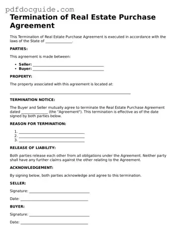 Attorney-Verified Termination of Real Estate Purchase Agreement Template