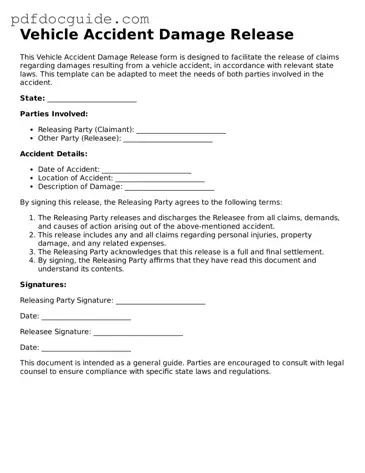 Attorney-Verified Vehicle Accident Damage Release Template