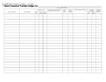 Stock Transfer Ledger Form