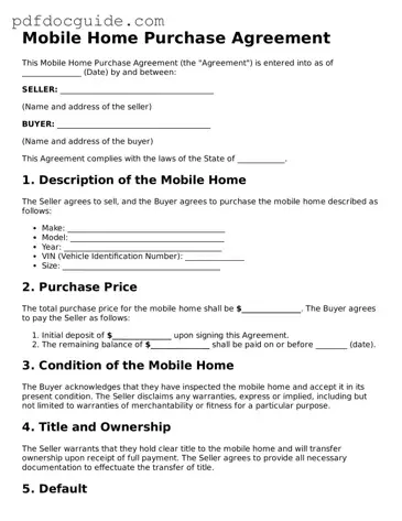 Attorney-Verified Mobile Home Purchase Agreement Template