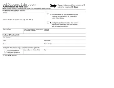 Usps Hold Mail Request Form