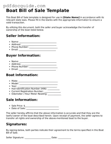 Attorney-Verified Boat Bill of Sale Template