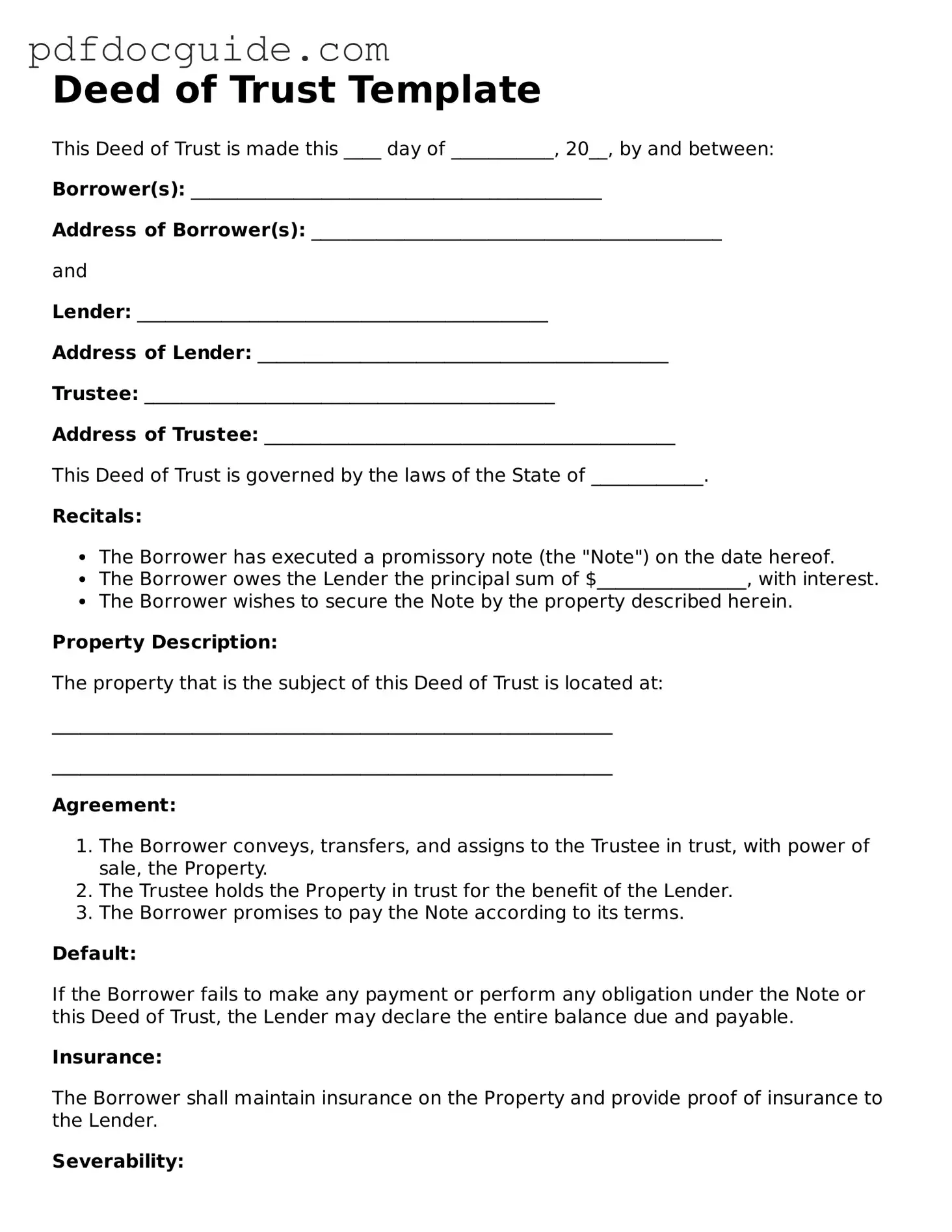 Attorney-Verified Deed of Trust Template