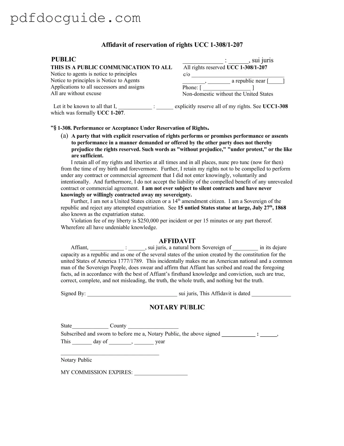 Ucc 1 308 Form