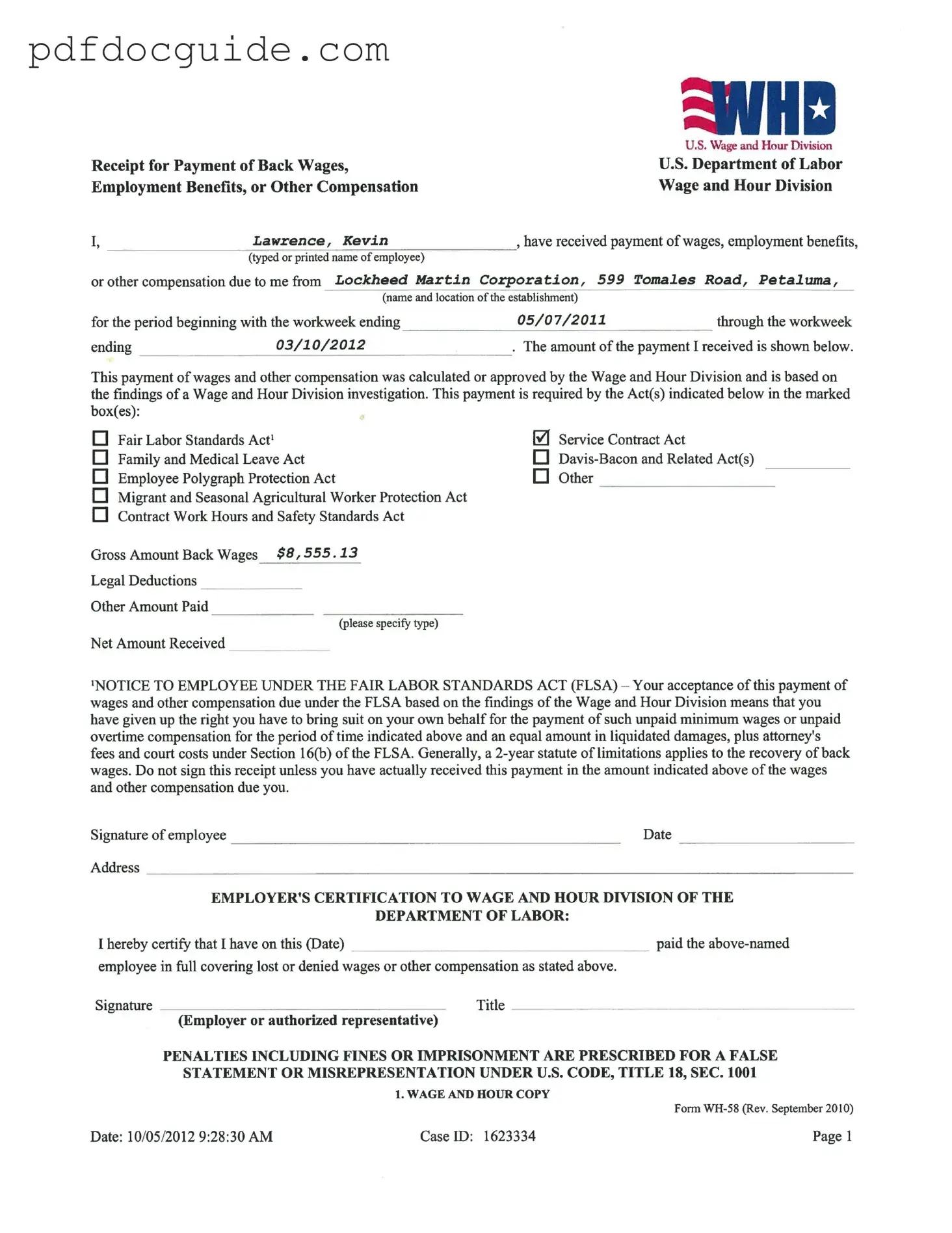 Wh 58 Form